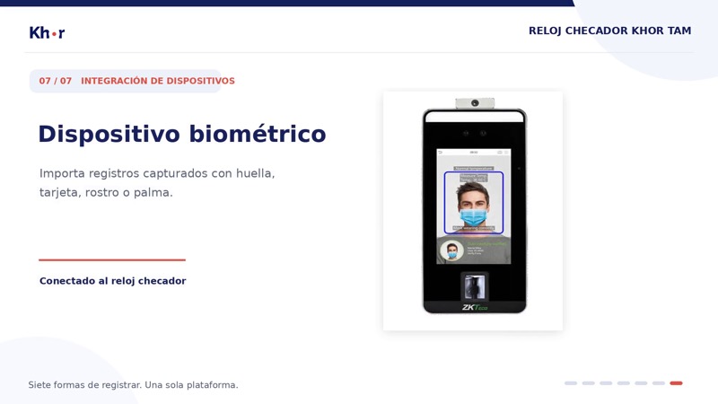 Dispositivo biométrico — Khor TAM