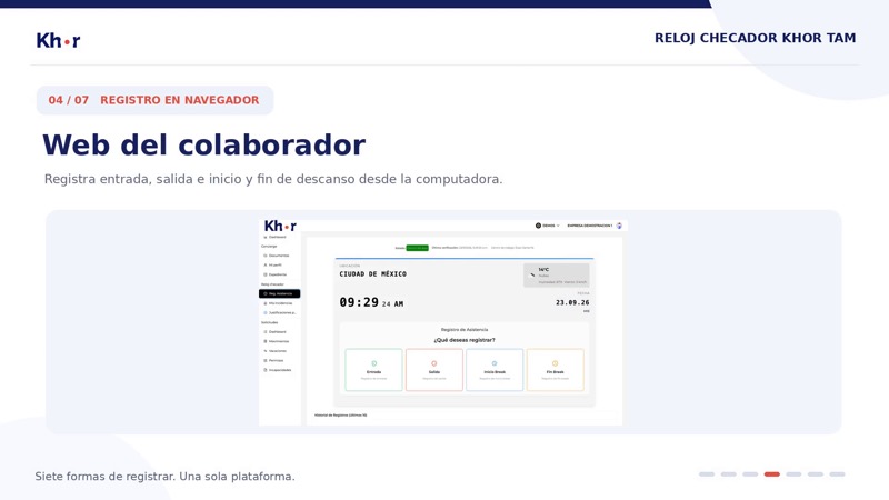 Web del colaborador — Khor TAM